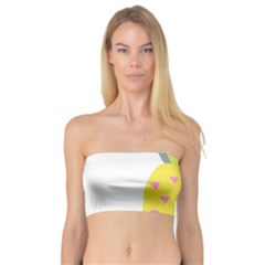 Pineapple Fruite Yellow Triangle Pink Bandeau Top by Mariart