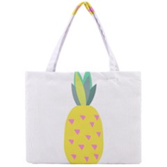 Pineapple Fruite Yellow Triangle Pink Mini Tote Bag by Mariart