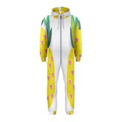 Pineapple Fruite Yellow Triangle Pink Hooded Jumpsuit (kids) by Mariart