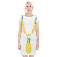 Pineapple Fruite Yellow Triangle Pink Braces Suspender Skirt by Mariart