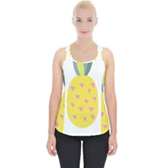 Pineapple Fruite Yellow Triangle Pink Piece Up Tank Top by Mariart