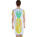 Pineapple Fruite Yellow Triangle Pink White Short Sleeve Nightdress View2