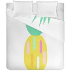 Pineapple Fruite Yellow Triangle Pink White Duvet Cover Double Side (california King Size) by Mariart