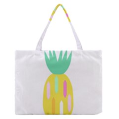 Pineapple Fruite Yellow Triangle Pink White Zipper Medium Tote Bag