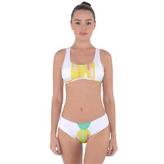 Pineapple Fruite Yellow Triangle Pink White Criss Cross Bikini Set by Mariart