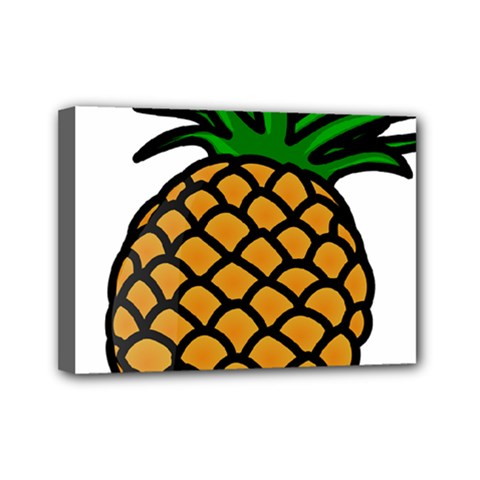 Pineapple Fruite Yellow Green Orange Mini Canvas 7  X 5  by Mariart