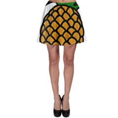 Pineapple Fruite Yellow Green Orange Skater Skirt by Mariart