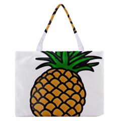 Pineapple Fruite Yellow Green Orange Zipper Medium Tote Bag