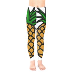 Pineapple Fruite Yellow Green Orange Kids  Legging