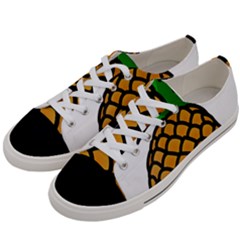 Pineapple Fruite Yellow Green Orange Women s Low Top Canvas Sneakers by Mariart