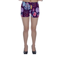 Boho Tribal Watercolor Pattern  Skinny Shorts by paulaoliveiradesign