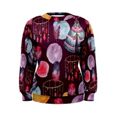 Boho Tribal Watercolor Pattern  Women s Sweatshirt