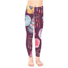 Boho Tribal Watercolor Pattern  Kids  Legging by paulaoliveiradesign