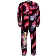 Boho Owl And Feather Pattern Onepiece Jumpsuit (men) 