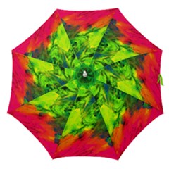 Neon Rainbow Green Pink Blue Red Painting Straight Umbrellas by Mariart