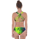 Neon Rainbow Green Pink Blue Red Painting Criss Cross Bikini Set View2