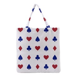 Playing Cards Hearts Diamonds Grocery Tote Bag by Mariart