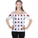 Playing Cards Hearts Diamonds Cutout Shoulder Tee View1