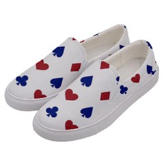 Playing Cards Hearts Diamonds Men s Canvas Slip Ons by Mariart