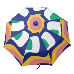 Rainbow Pink Yellow Bluw Green Rainbow Folding Umbrellas