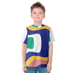 Rainbow Pink Yellow Bluw Green Rainbow Kids  Cotton Tee