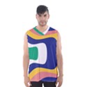 Rainbow Pink Yellow Bluw Green Rainbow Men s Basketball Tank Top View1