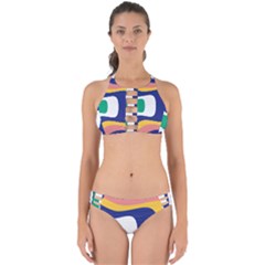 Rainbow Pink Yellow Bluw Green Rainbow Perfectly Cut Out Bikini Set by Mariart