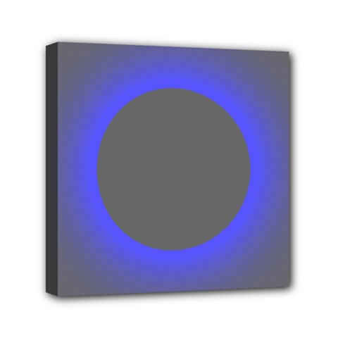 Pure Energy Black Blue Hole Space Galaxy Mini Canvas 6  X 6  by Mariart