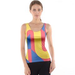 Rainbow Sign Yellow Red Blue Retro Tank Top by Mariart