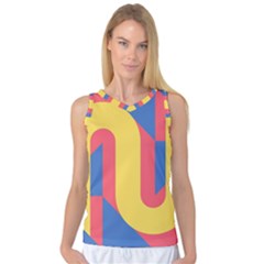 Rainbow Sign Yellow Red Blue Retro Women s Basketball Tank Top by Mariart