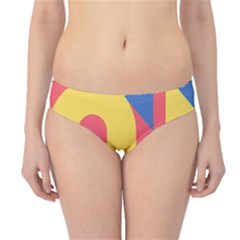 Rainbow Sign Yellow Red Blue Retro Hipster Bikini Bottoms