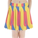 Rainbow Sign Yellow Red Blue Retro Pleated Mini Skirt View1