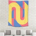 Rainbow Sign Yellow Red Blue Retro Medium Tapestry View2