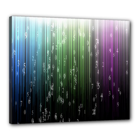 Numerical Animation Random Stripes Rainbow Space Canvas 24  X 20 