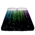 Numerical Animation Random Stripes Rainbow Space Fitted Sheet (California King Size) View1