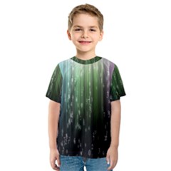 Numerical Animation Random Stripes Rainbow Space Kids  Sport Mesh Tee