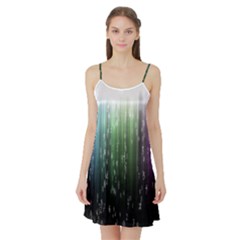 Numerical Animation Random Stripes Rainbow Space Satin Night Slip