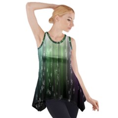 Numerical Animation Random Stripes Rainbow Space Side Drop Tank Tunic by Mariart