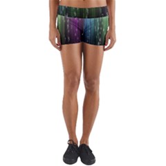 Numerical Animation Random Stripes Rainbow Space Yoga Shorts