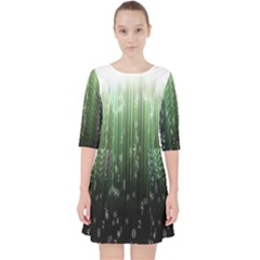 Numerical Animation Random Stripes Rainbow Space Pocket Dress