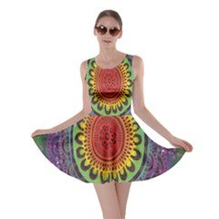 Rainbow Mandala Circle Skater Dress by Mariart