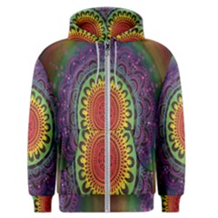 Rainbow Mandala Circle Men s Zipper Hoodie by Mariart