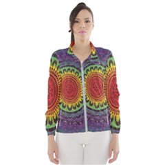 Rainbow Mandala Circle Wind Breaker (women)