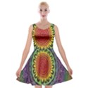 Rainbow Mandala Circle Velvet Skater Dress View1