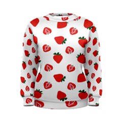 Red Fruit Strawberry Pattern Women s Sweatshirt by Mariart