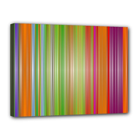 Rainbow Stripes Vertical Colorful Bright Canvas 16  X 12  by Mariart