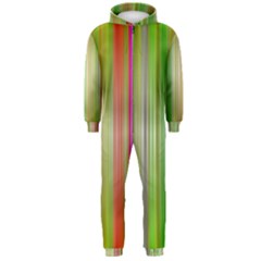 Rainbow Stripes Vertical Colorful Bright Hooded Jumpsuit (men) 