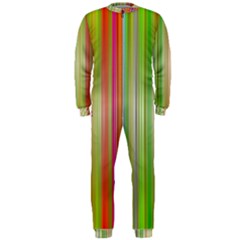 Rainbow Stripes Vertical Colorful Bright Onepiece Jumpsuit (men) 