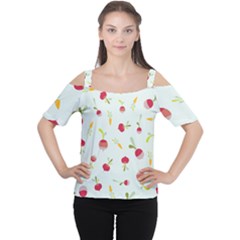 Root Vegetables Pattern Carrots Cutout Shoulder Tee