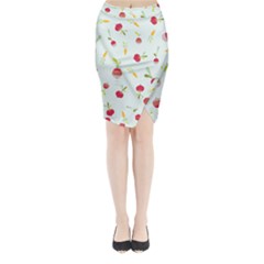 Root Vegetables Pattern Carrots Midi Wrap Pencil Skirt